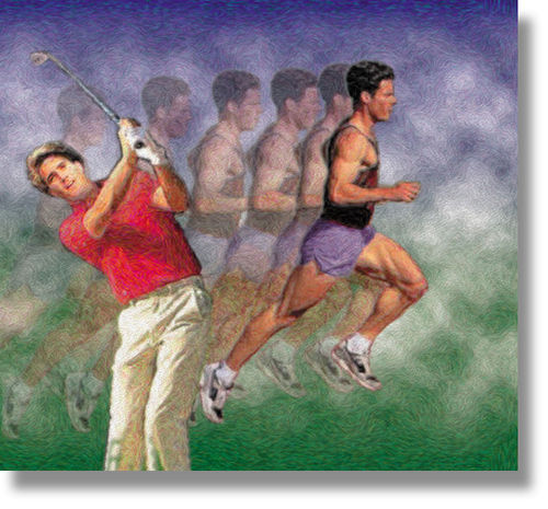 Golf Runner Illustration
